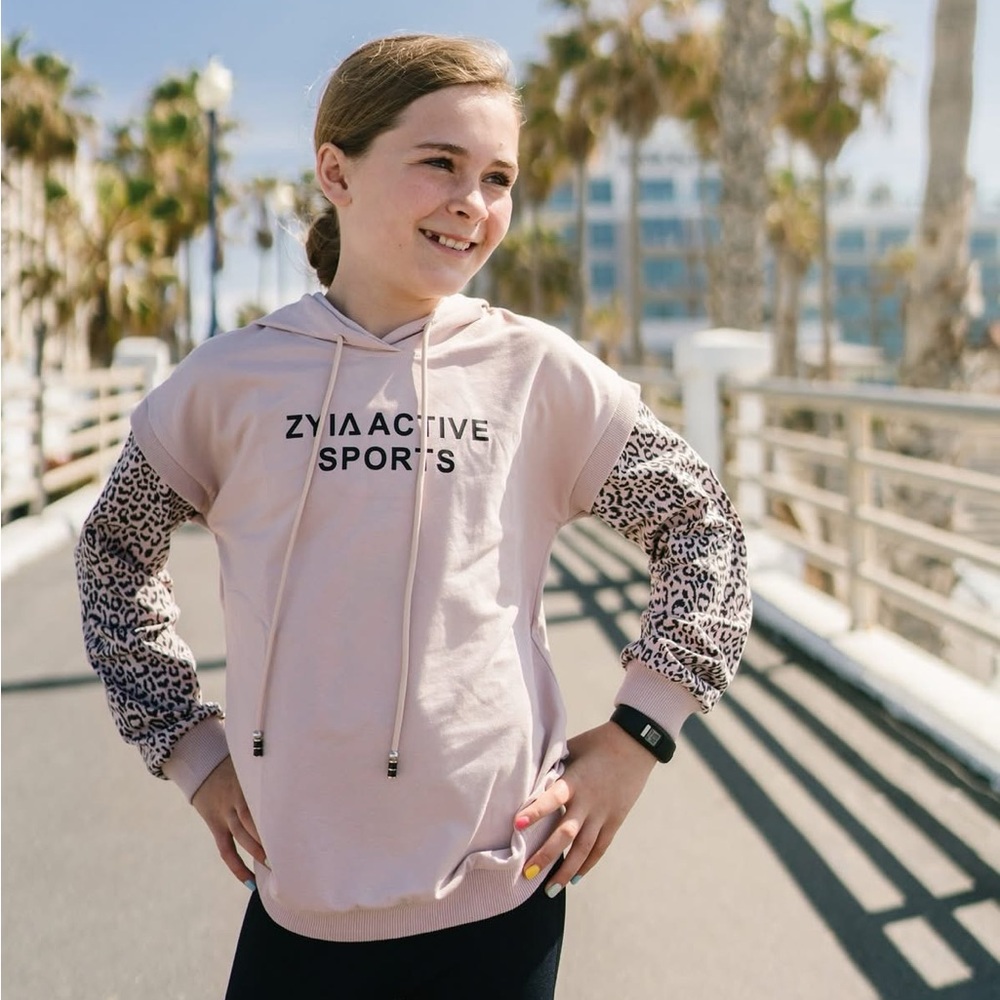Zyia girls leopard hoodie